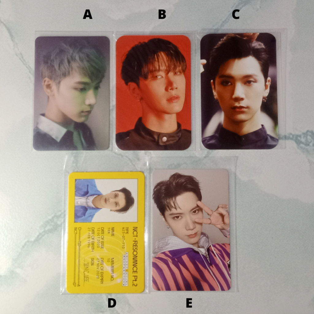 NCT WAYV TEN PHOTOCARD FANPARTY 2018 SUPERM US TOUR AR TICKET SMCU ID CARD RESONANCE