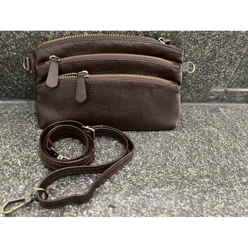 tas sling kulit sapi original kulman preloved