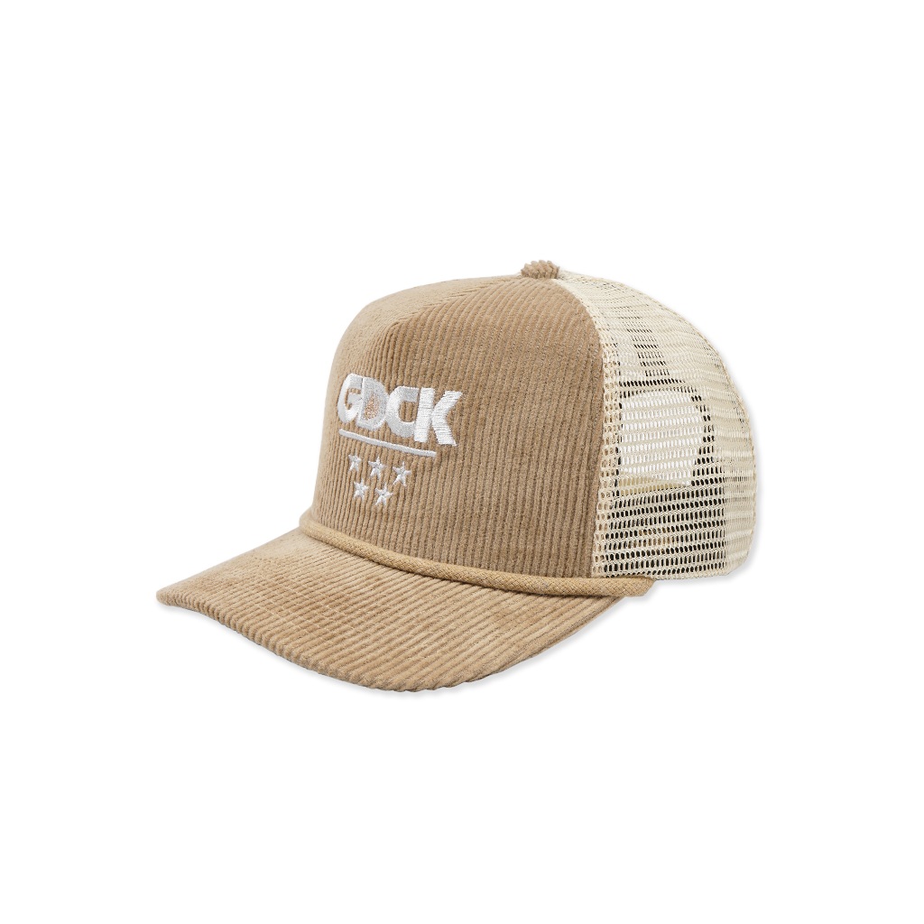 GDCK Hat Cream STARE / Trucker Caps Corduroy / Topi jaring