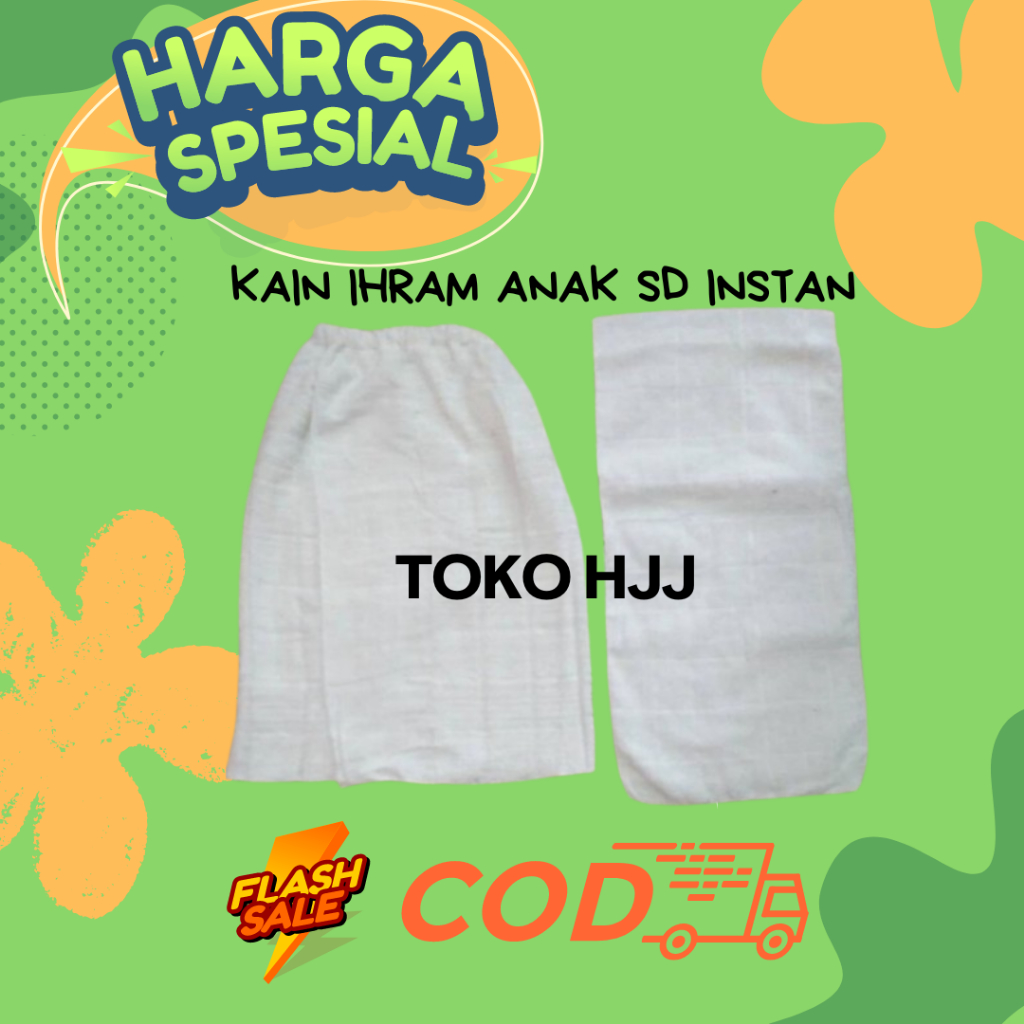 kain ihram anak sd instan terlaris termurah / baju manasik anak laki-laki