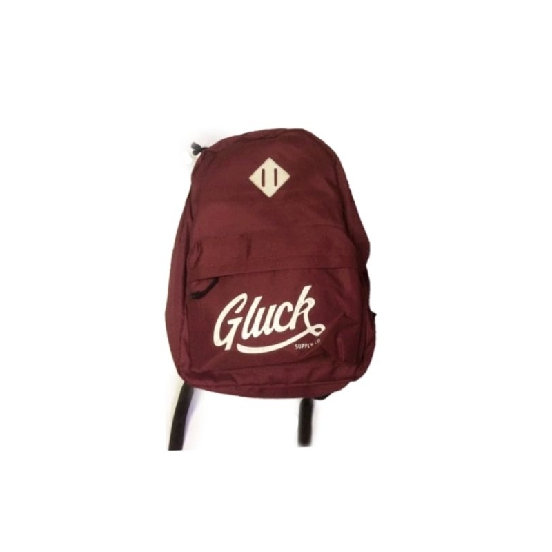 NEW ARRIVAL//BAGPACK GLUCK BALI// TAS GENDONG UNISEX WARNA MERAH MAROON//TAS RANSEL PRIA KUALITAS PR