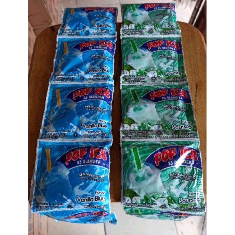 

Pop Ice Rasa Vanilla Blue & Sirsak 1 renceng 10 Pcs