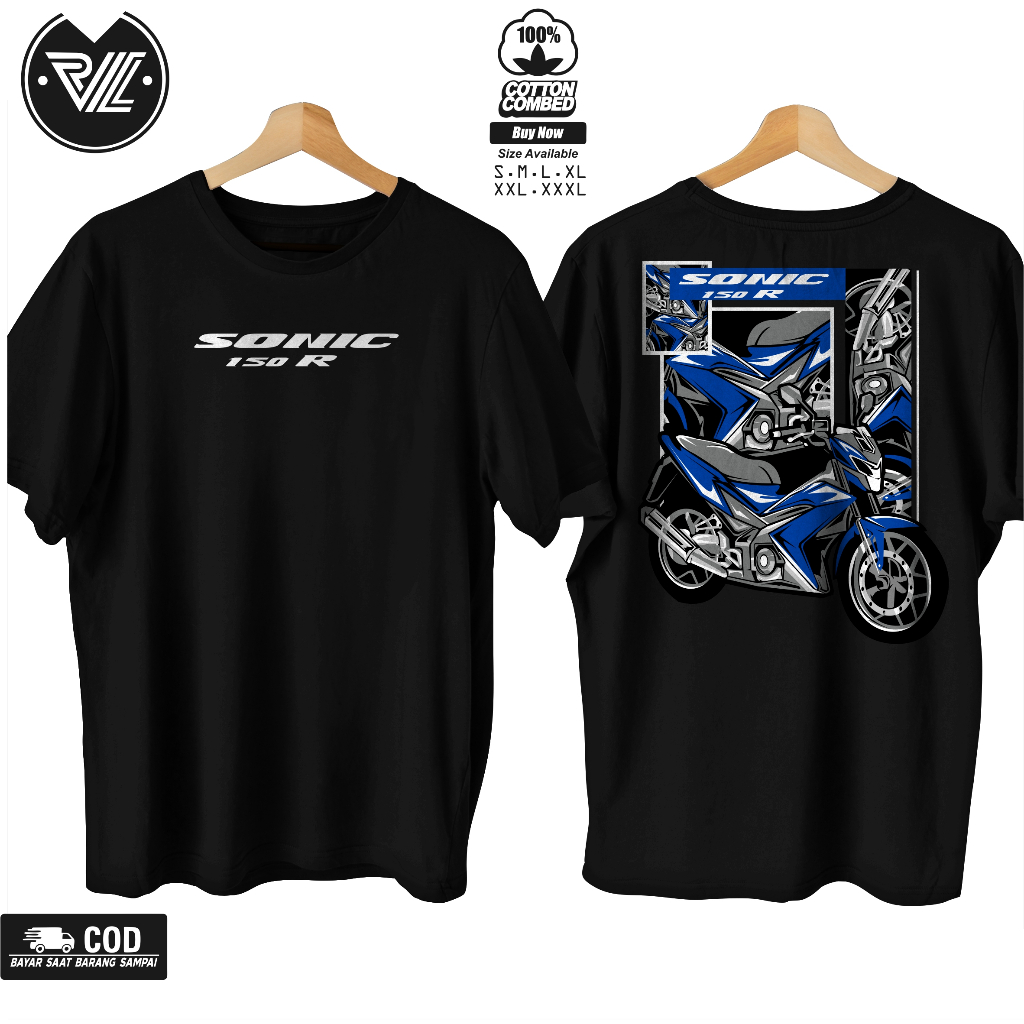 Kaos Motor Sonic 150r New Series Cotton Combed 30s / Kaos Pria Distro Motor / Kaos Honda / Kaos Yama