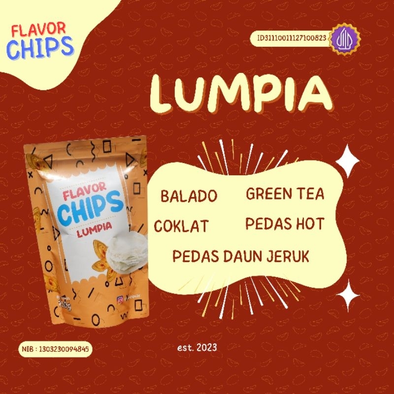 

KERIPIK LUMPIA GORENG - SNACK KEKINIAN - FLAVOR CHIPS 100 gr