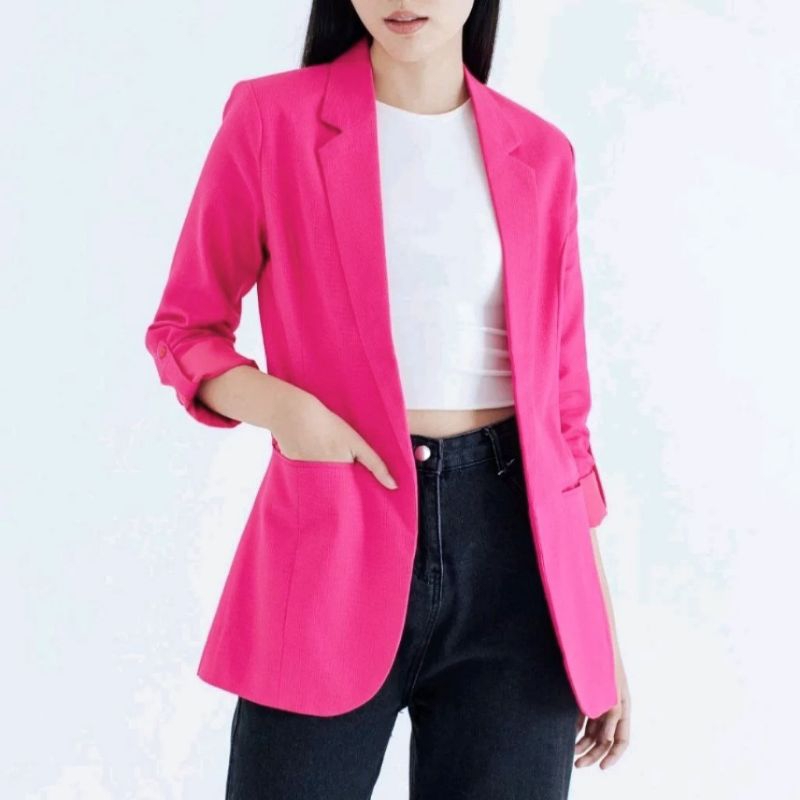 blazer wanita tangan panjang/blazer wanita korea/jas kerja wanita/blazer wanita terbaru/jas wanita b