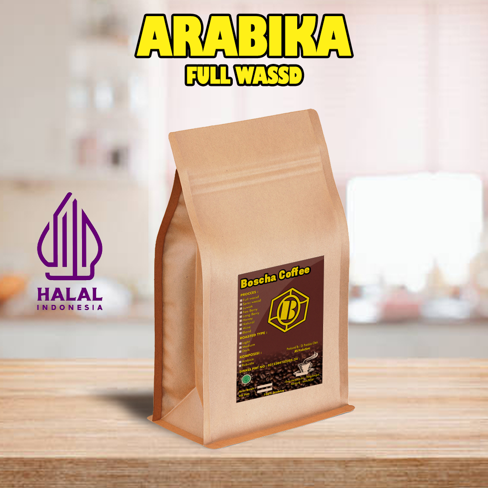 

BOSCHA Arabika Malabar Full Wash 200 Gram - 100% Arabika