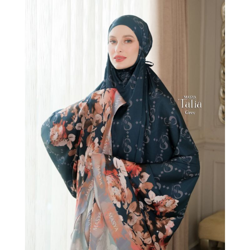 Mukena Mewah Prayer Set Armani Silk Premium Motif Masya Syari Original Terbaru Talia Madenia Syari B