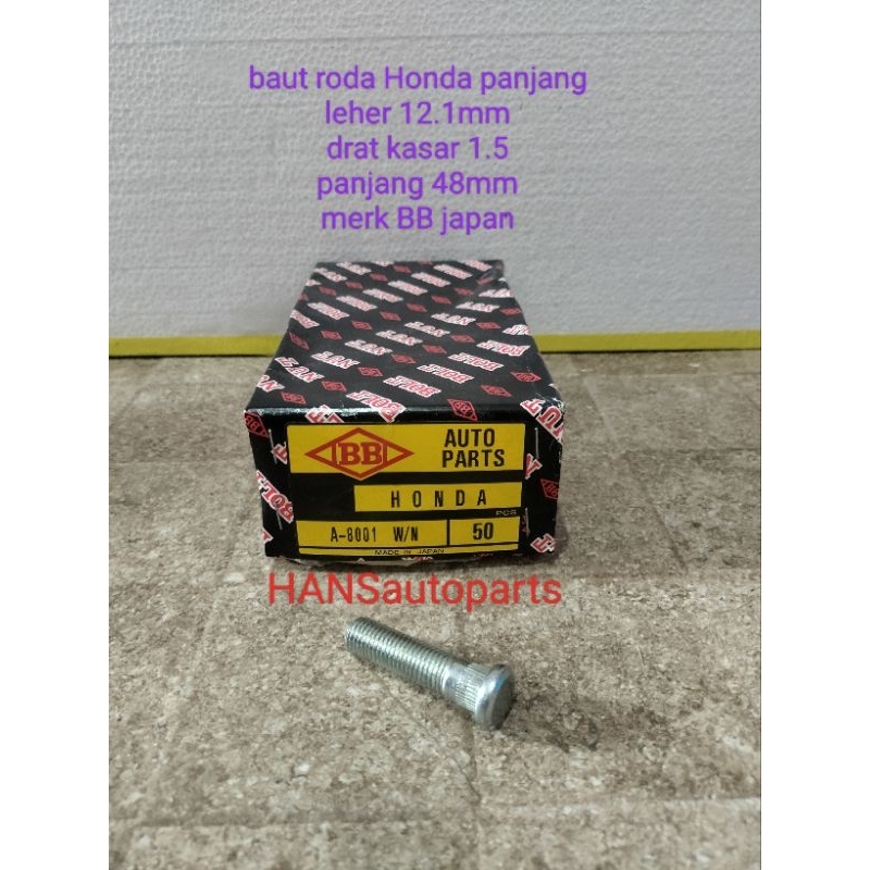 baut roda Honda panjang merk BB japan
