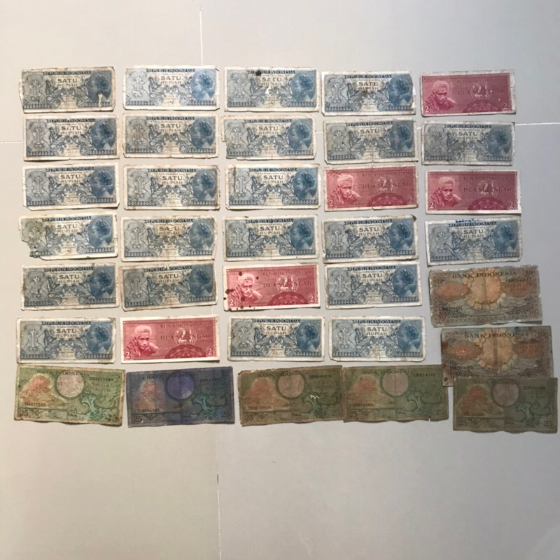 Uang Kuno Borongan 35 Lembar Kondisi Poor