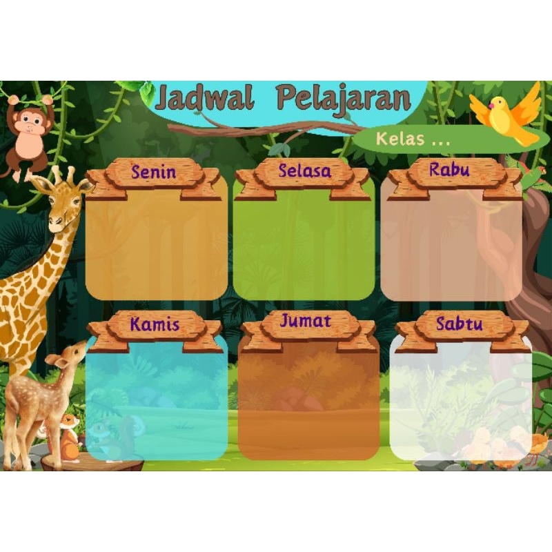 jadwal pelajaran dan piket kelas