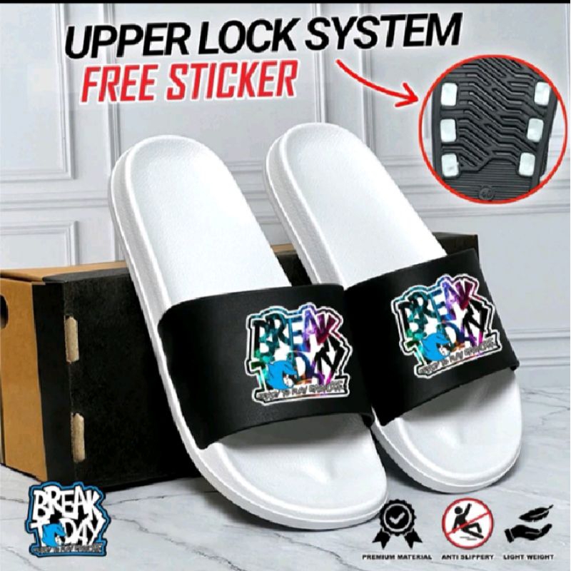 Sandal Slide Slop Kekinian original Upper Lock