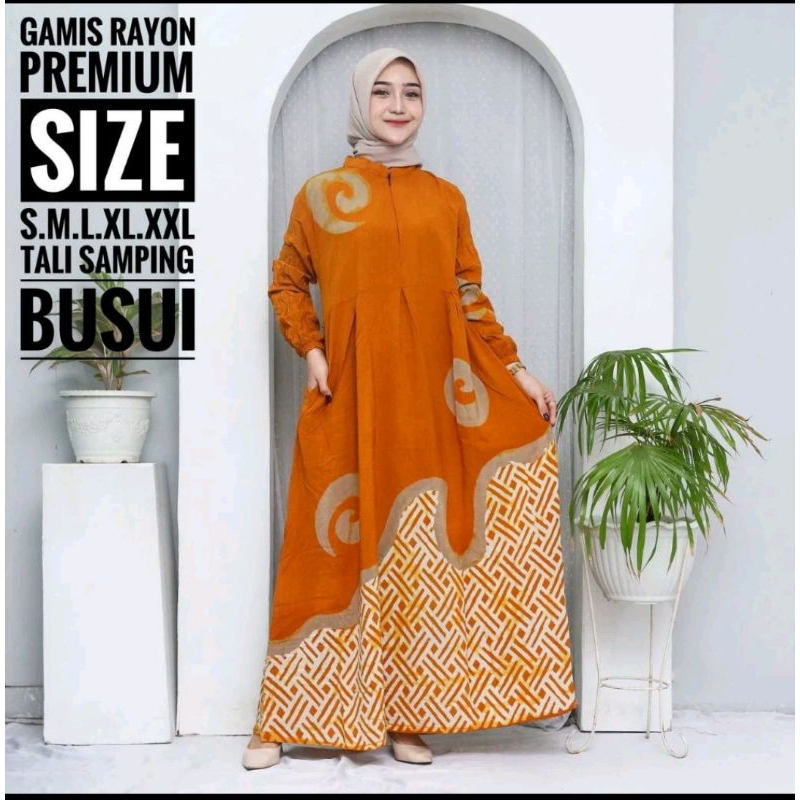 Batik Usman - Terbaru 2022 Gamis Twill Rayon Pekalongan Home Dress Busui Jumbo Gamis Rayon Premium