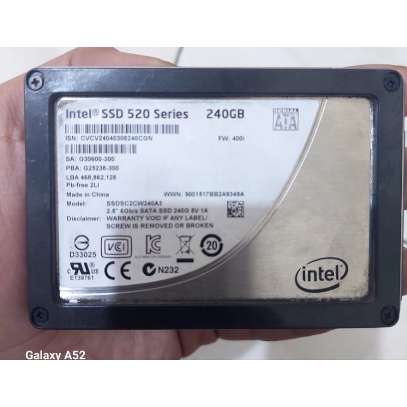 intel ssd 520 series 240 gb sata ori copotan server