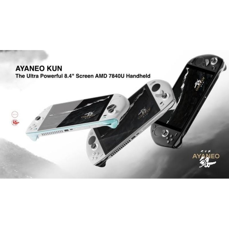 Ayaneo KUN - Handheld Game Console 8.4" IPS 2560x1600, AMD Ryzen 7 7840U, 32GB LPDDR5, Hitam