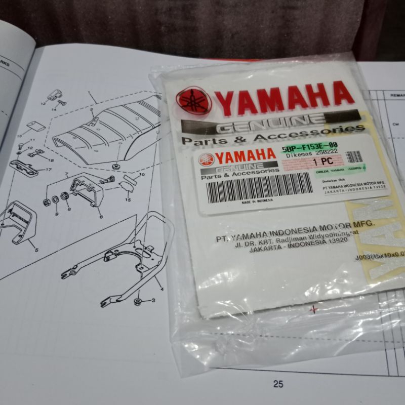 EMBLEM STIKER RX KING STICKER TOOLBOX YAMAHA RX KING TOOL BOX TOOL KIT RX KING