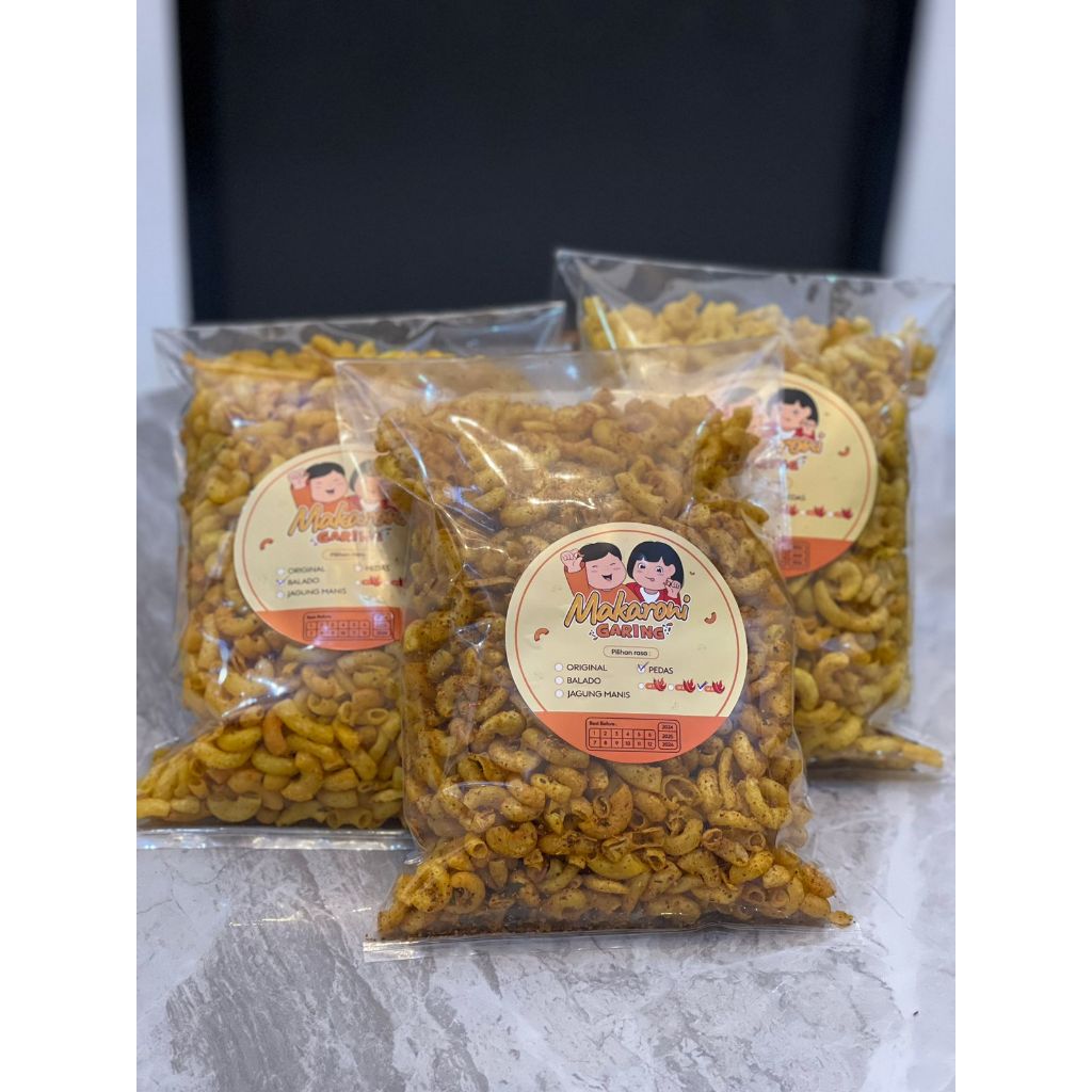 

[Promo Bundling 3pcs] Makaroni Garing 500gr Cemilan Gurih