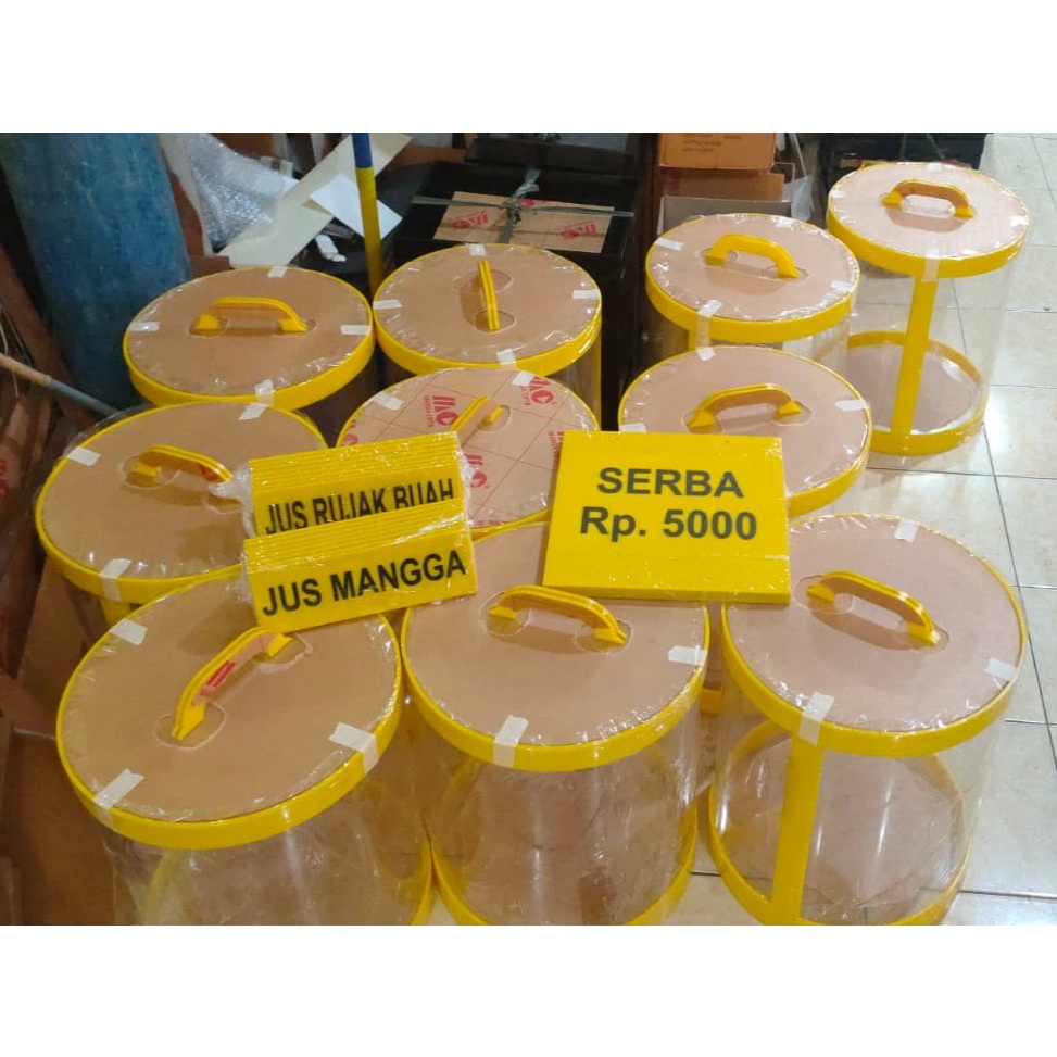 Tabung Minuman Acrylic Es Buah 40 Liter D35 Tinggi 45 cm Aquarium ES BUAH
