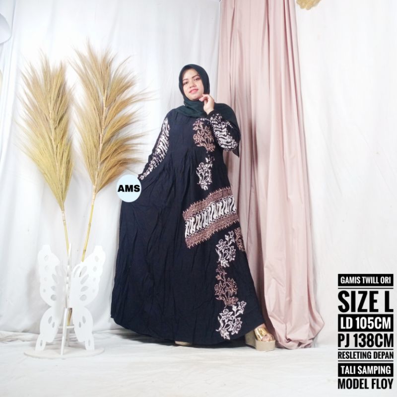 Gamis Twill Ori Premium Dress Batik Altha MS Daster Wanita Panjang Twil Terbaru Kekinian Tuwil Tuil