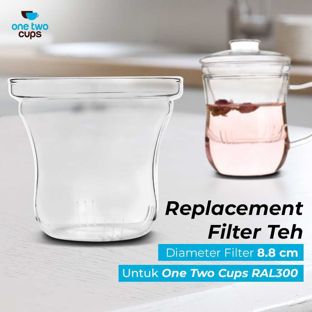 Saringan Teh Filter Pengganti Cangkir Teh Tutup Kaca