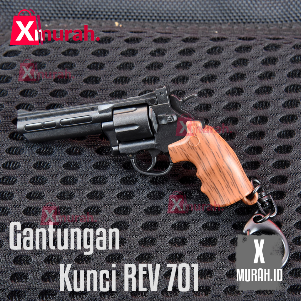 Gantungan Kunci Mobil Motor PUBG Model Pistol Model Rev 701 Black