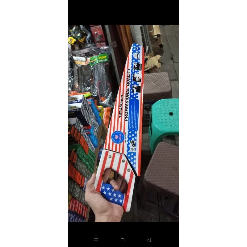 Gergaji Kayu gagang fiber Motif USA