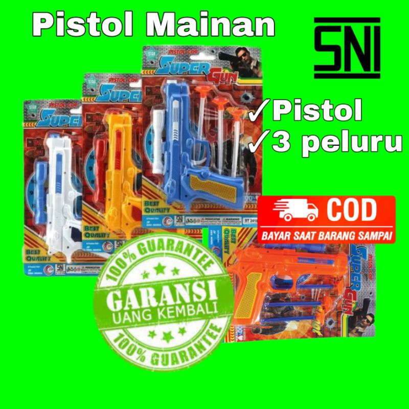 Ready COD PROMO Mainan Pistol dengan Peluru Karet Mainan Anak Pistol Pistolan dengan Peluru Mainan A
