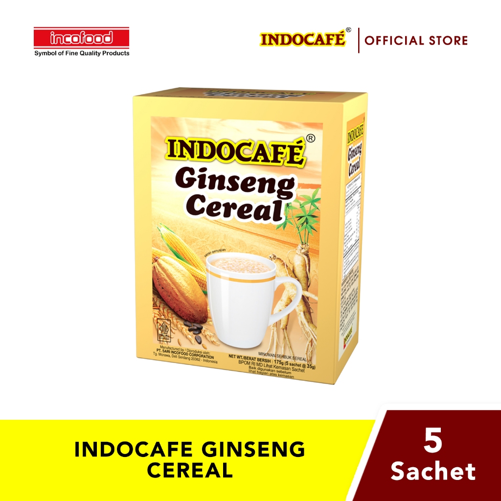 

Indocafe Ginseng Cereal (5 sachet)