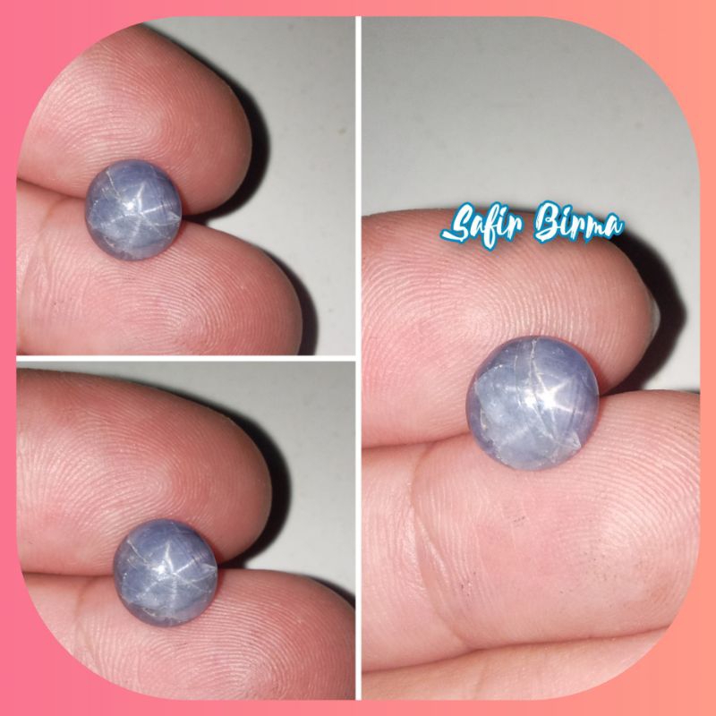 Batu Safir Star Birma asli natural