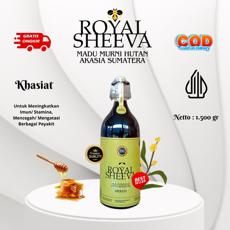 

madu royal sheeva madu hutan akasia sumatera 100% madu asli halal mui madu premium 1.500 gr