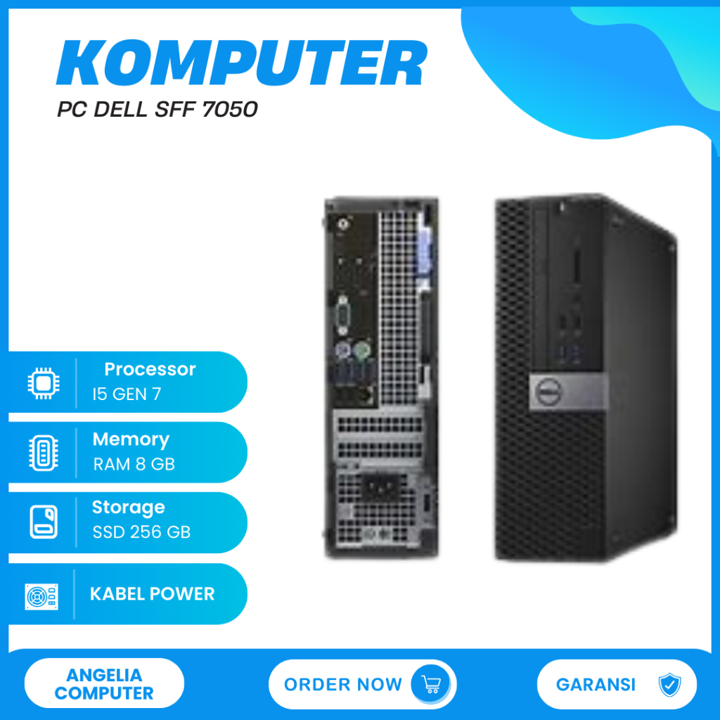 KOMPUTER CPU PC DELL OPTIPLEX 7050 3050 5050 SFF I5 GEN 6 DAN I5 GEN 7 RAM 16 GB SSD 512 GB