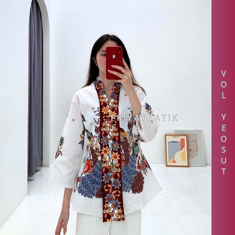 Loisee Slimfit Batik / Baju Atasan Batik Wanita Lengan 7/8