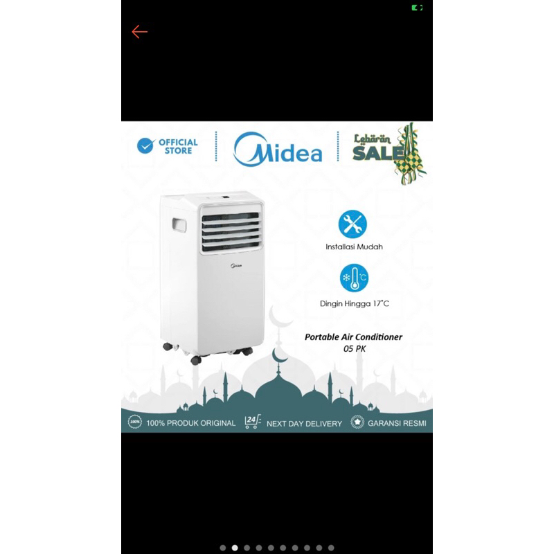 [PRODUK TERLARIS] Midea AC Portable MPHA-05/09CRN7 Multiple Function AC - 0.5PK / 1 PK