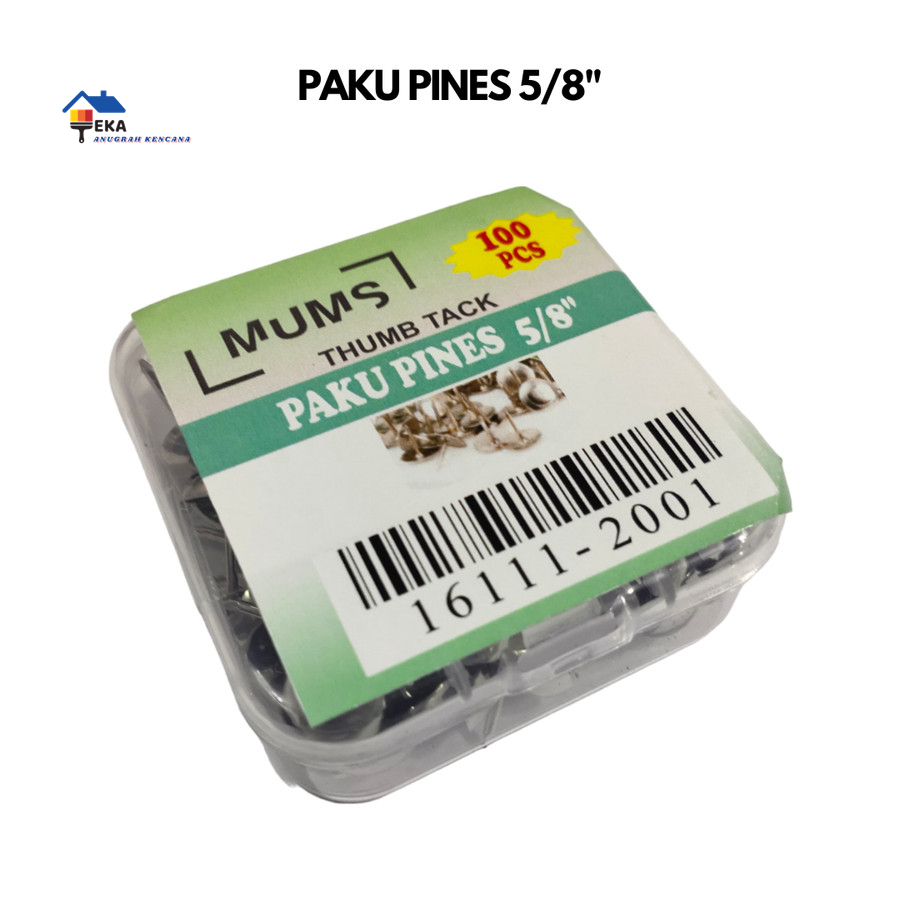 Paku Payung Paku Pinus Pines Mading 5/8" Thumb Tacks MUMS +/- 100Pcs EKA