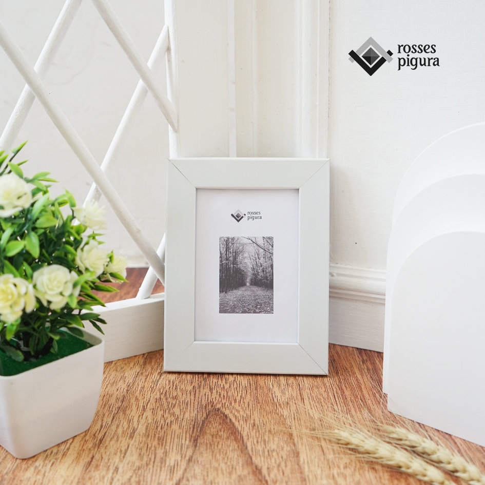 Pigura Foto Bingkai 3R/9x13Cm (Plus_Kaca) Aesthetic Dinding Duduk Kayu Emas Hitam Cantik Custom Foto