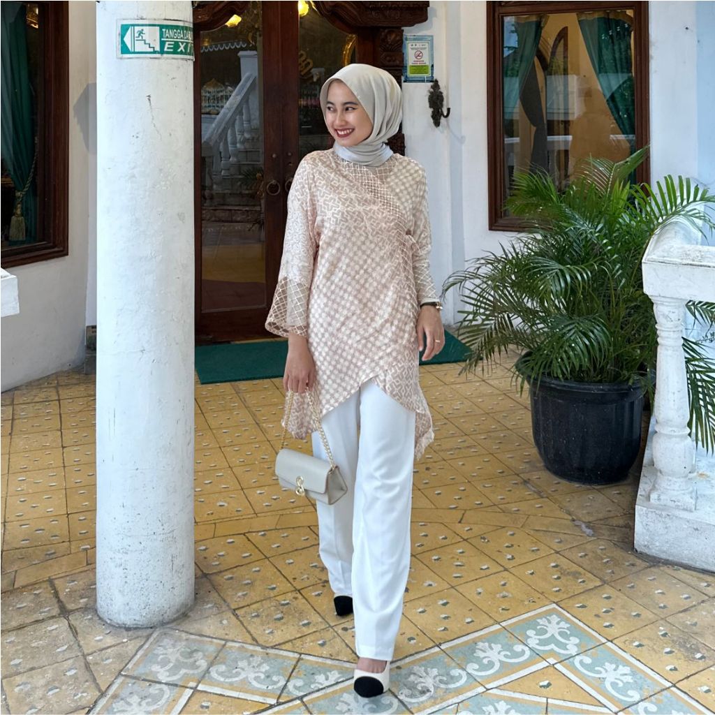 ANTARI Blouse Batik Kerja Kimono Viscose