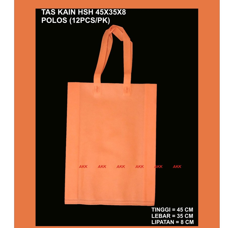 

Tas Kain Spundbond / Goodie Bag Hsh 45x35x8 Polos (12 Pcs)