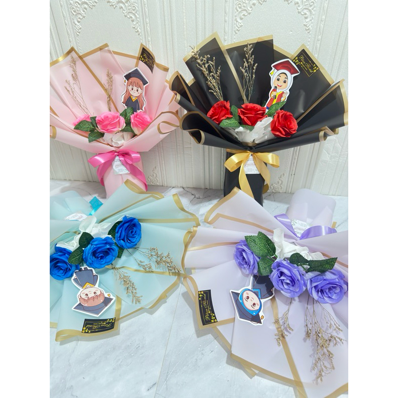 Buket Bunga Wisuda / Buket Wisuda Cewek / Hadiah Wisuda / Buket Wisuda