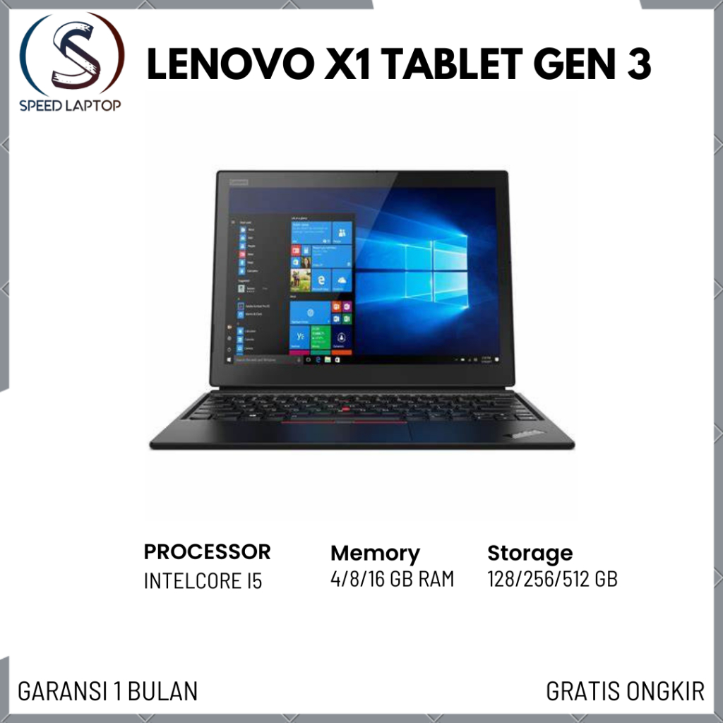 Laptop Lenovo X1 Tablet Gen 2 Gen 3 Intel Core i5 i7 Second Bergaransi