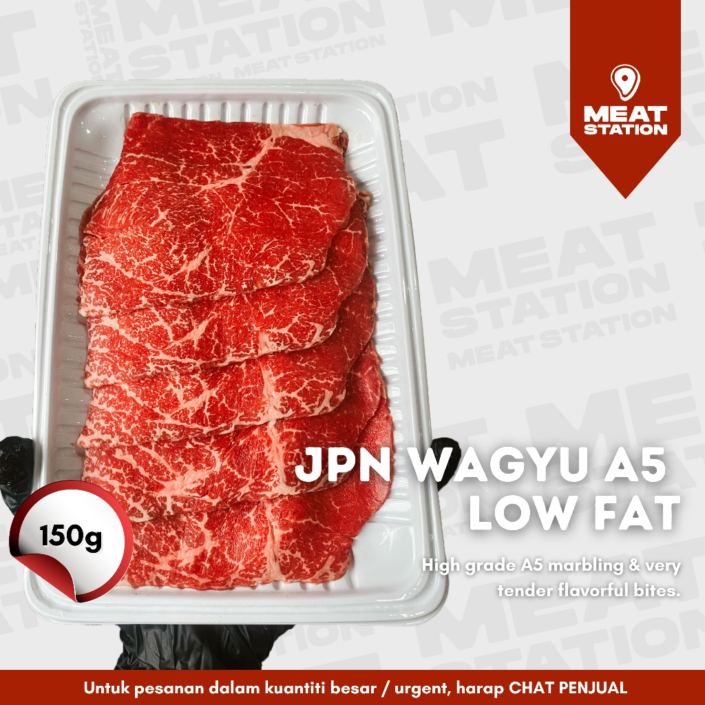 

Jpn Wagyu A5 Slice - Low Fat Beef / Beef Slice / Daging Sapi Iris / Daging Shabu / Daging BBQ / Daging Grill
