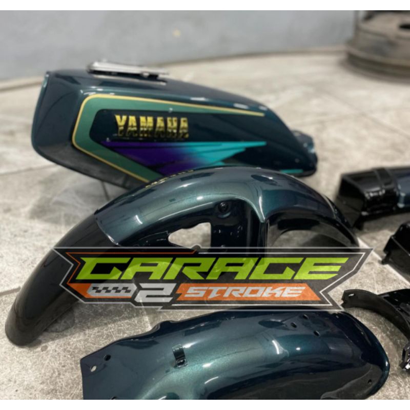 Body Bodi Set Halus Yamaha RX King Hijau Botol List Tahun 1996