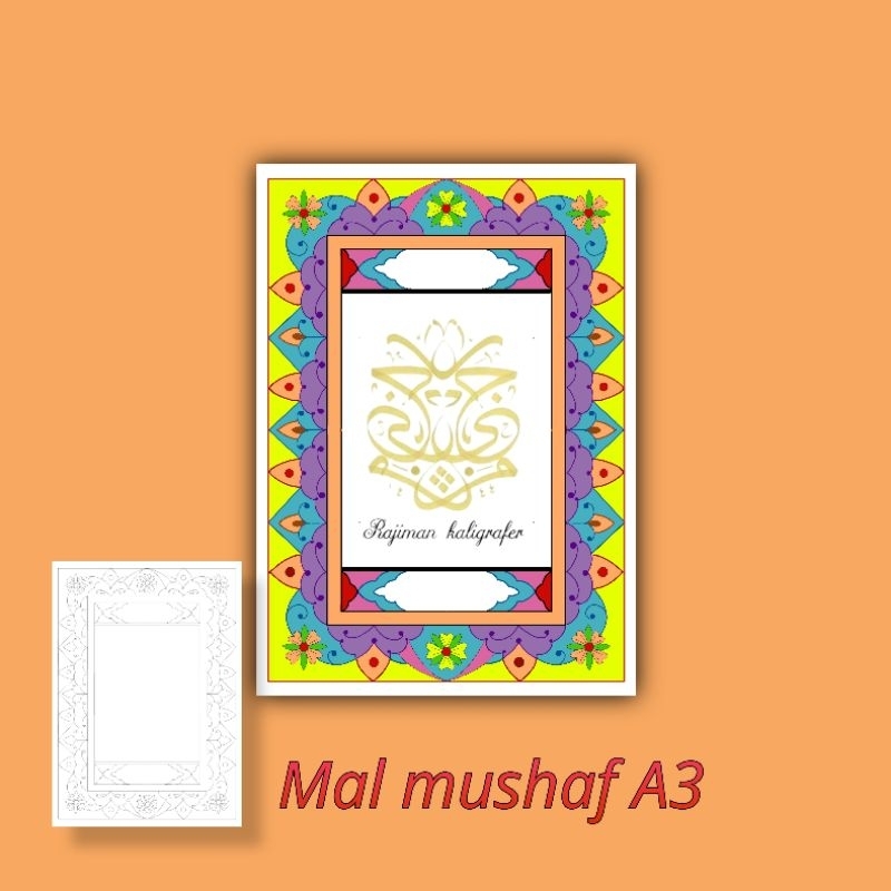 

mal mushaf A3 bonus print contoh warna
