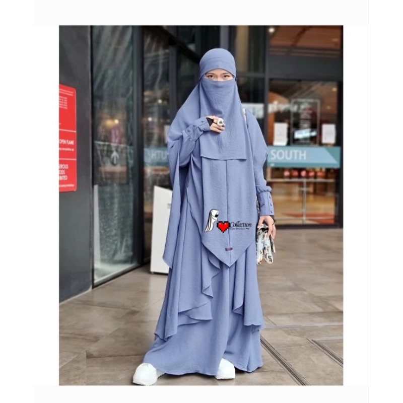 Gamis Set Syari Yumna By : resvy_collection