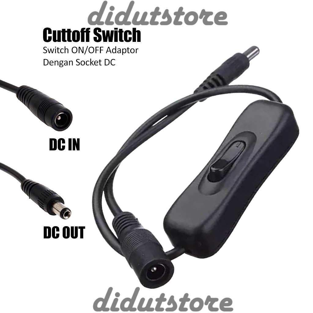 Saklar On Off Kabel Jack DC / Switch Gantung On Off Kabel Jack DC