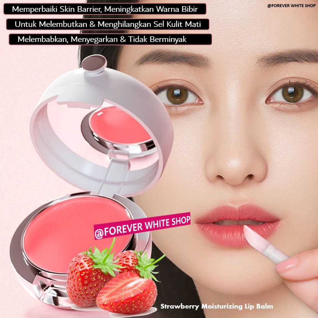 Termurah  Strawberry SPF Lip Balm Pemerah Bibir Hitam Ampuh Permanen FWS / Lipbalm SPF Liptint Lipgl