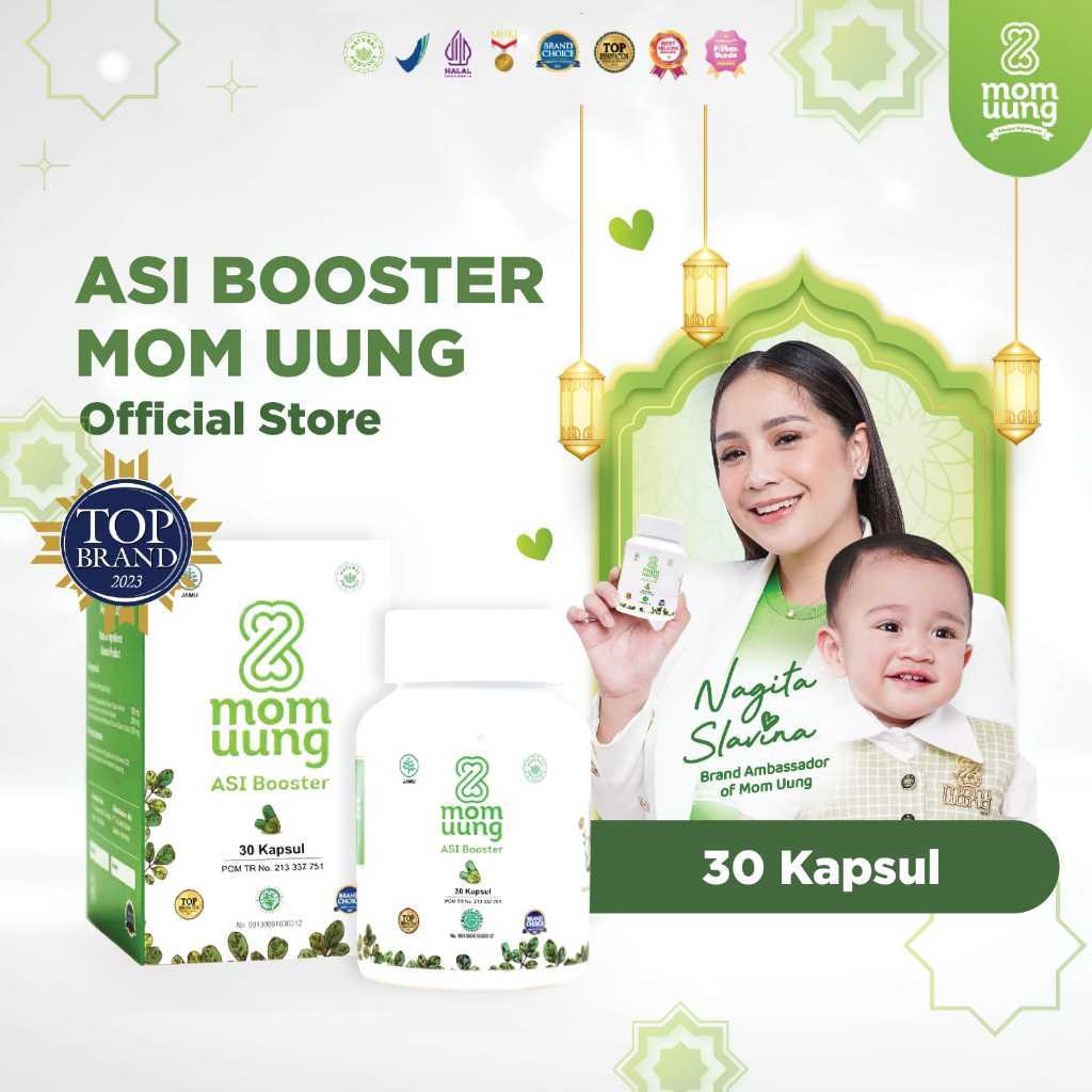 MOM UUNG ASI BOOSTER 30 KAPSUL/PELANCAR ASI BPOM HALAL / PELANCAR ASI FENUGREEK FREE