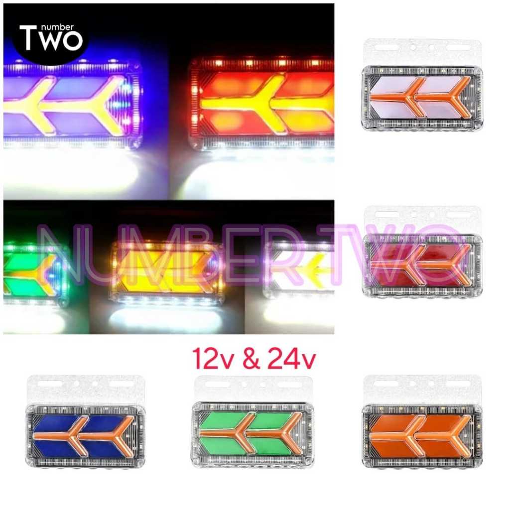 Lampu Led Penanda Samping Bak Truk Model Pesawat 24v Indikator Sein Running Light