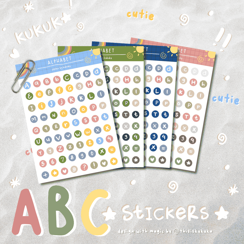 

[KUKUKA] Stiker ABC/ Alfabet/ Huruf