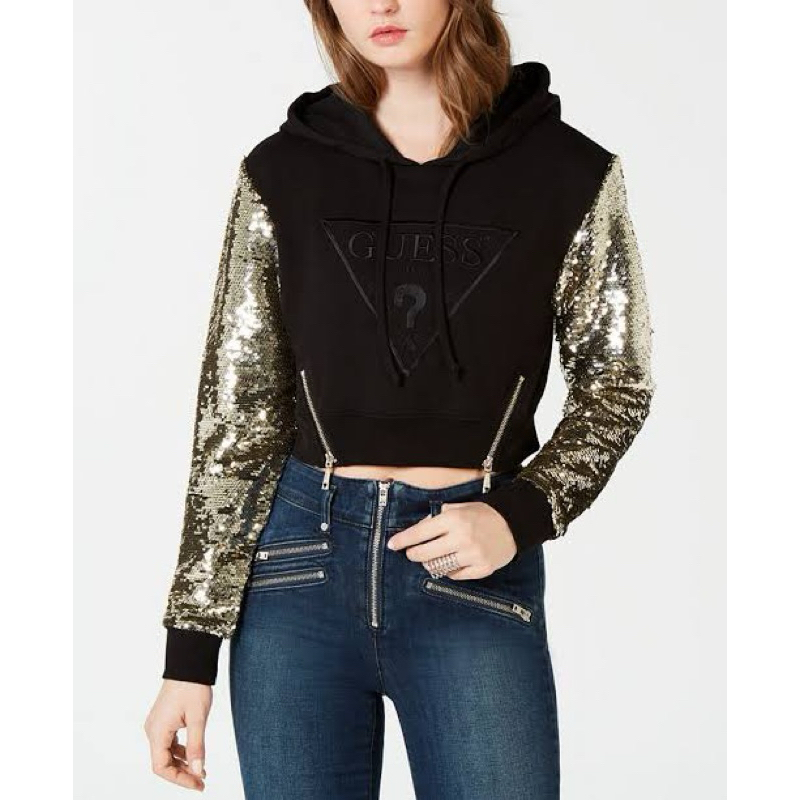 Jacket Crop top Hodie Sequin Guess