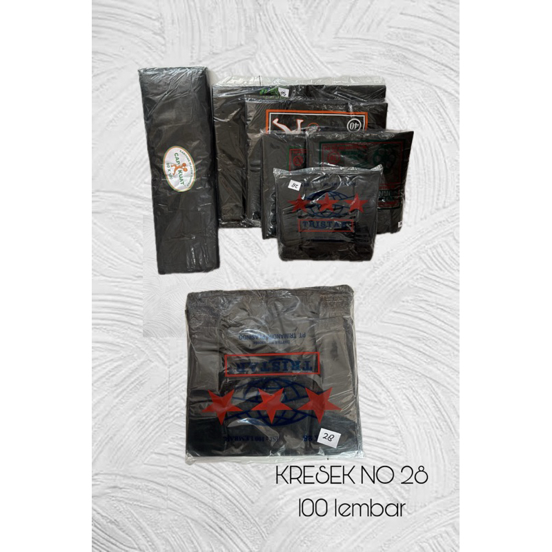 KANTONG KRESEK HITAM NO 28 ISI 100 lembar / PLASTIK HITAM BELANJA
