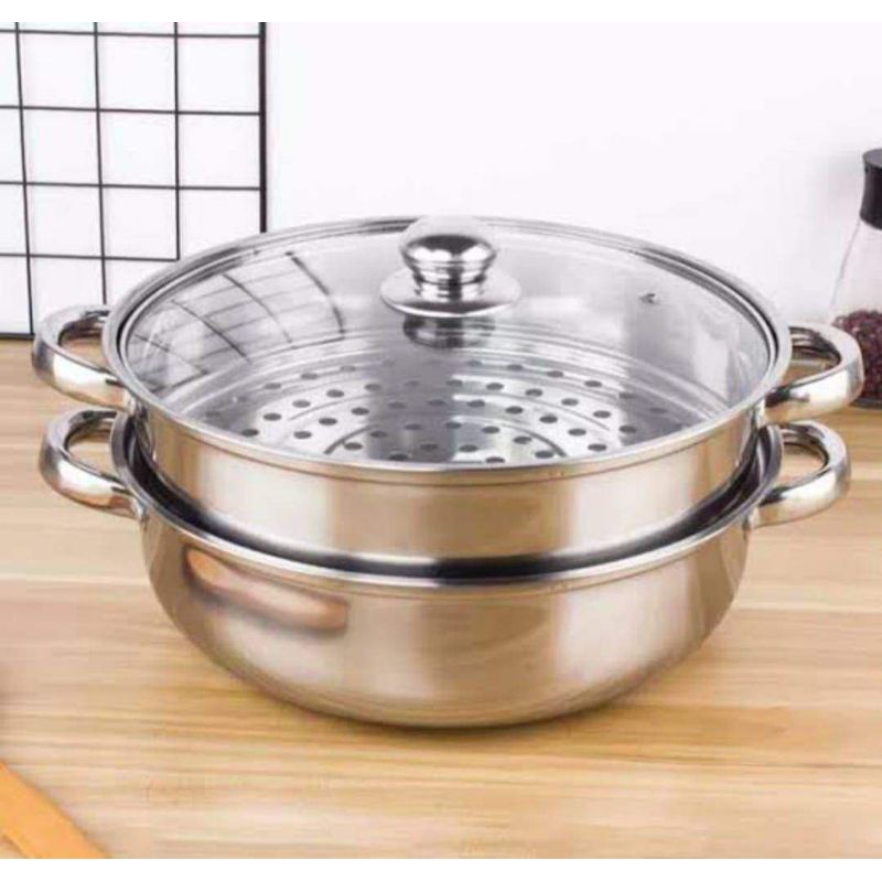 STEAMER 2 LAYER / PANCI KUKUS 2 SUSUN STAINLESS STEEL BMW TD